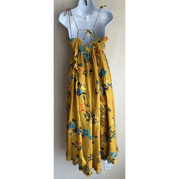 Maeve Anthropologie Midi Dress 4 Backless Tie Feminine Floral Dainty Sundress - Picture 2 of 14